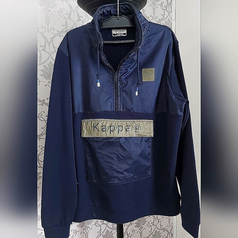 Kappa Windbreaker Half-Zip Pullover Jacket Retro Y2K Streetwear Athleisure